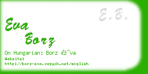 eva borz business card